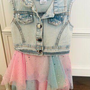 Rare Editions Toddler Rainbow Dress